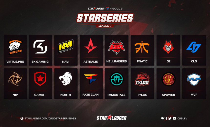 All participants decided for StarLadder StarSeries i-League Season 3 LAN finals