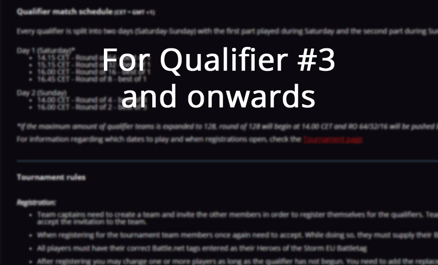Rule update: Stand-ins and schedule
