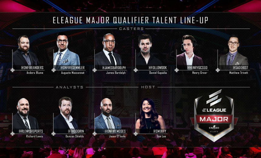 ELEAGUE announce broadcasting talent for major qualifier