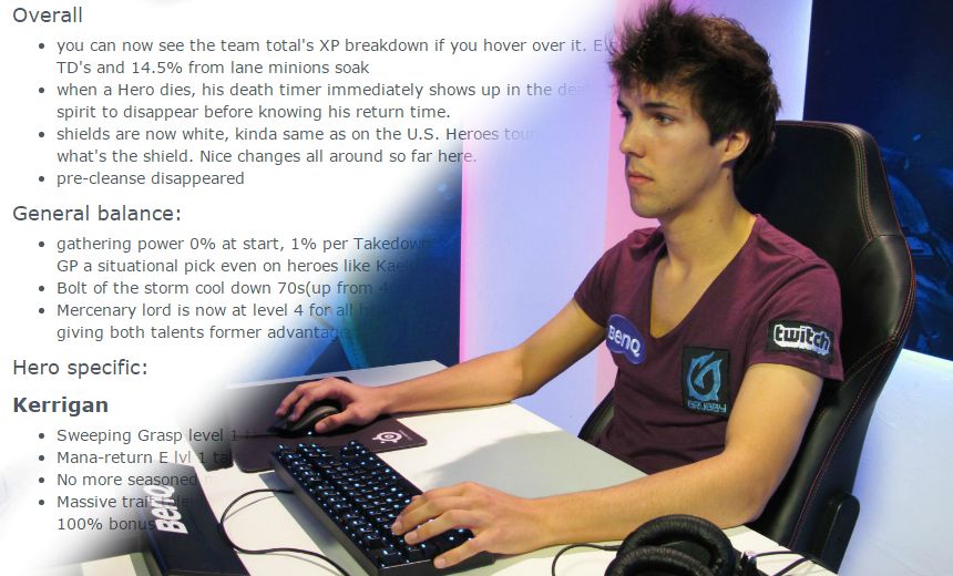 Grubby reports on balance changes implemented at Gamescom build