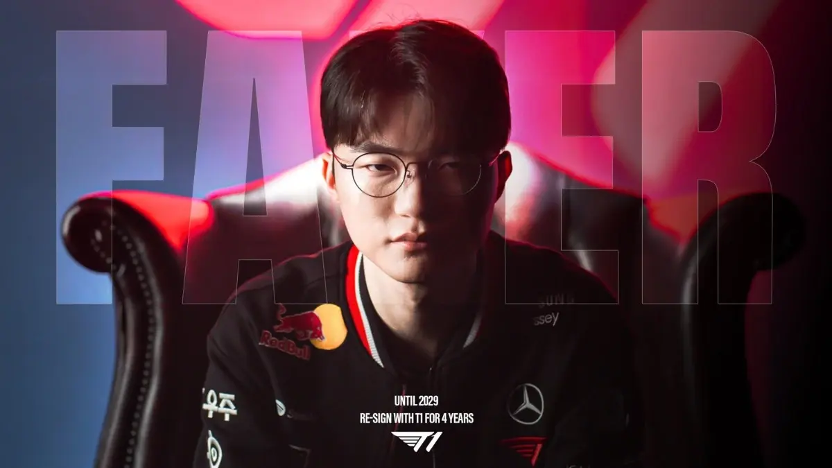 Faker re-signs with T1 until 2029