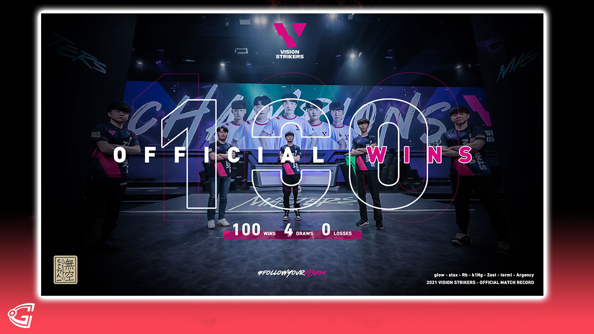 Vision Strikers scores 100 straight wins