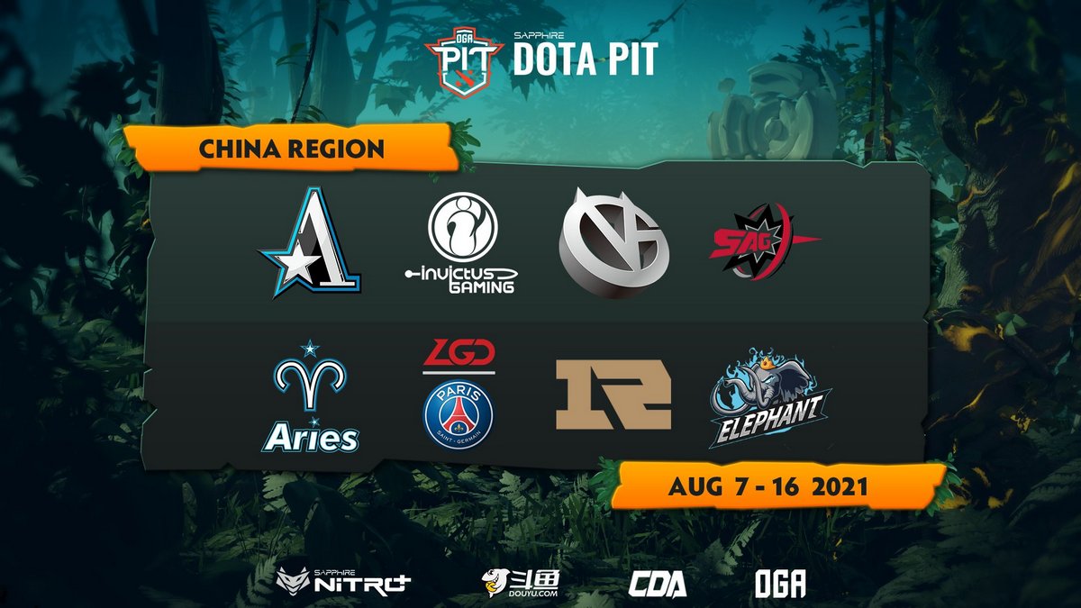 All five Chinese teams coming to TI10 set for a final test at OGA Dota PIT this August