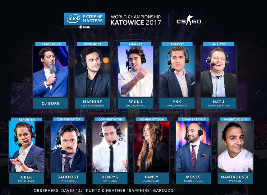 ESL announces talent lineup for IEM Katowice