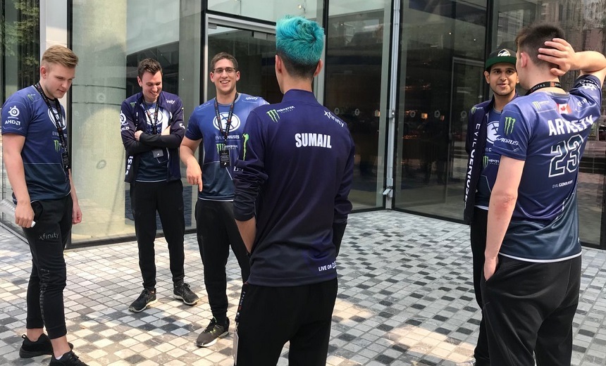 EG lead the Group A pack at end of International 2018 Day 1