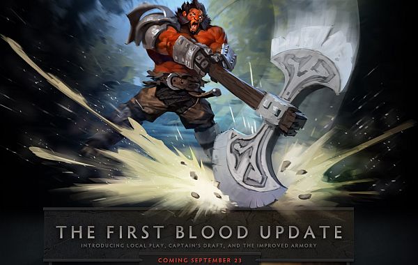 Dota 2 First Blood update rolls in. LAN function activated