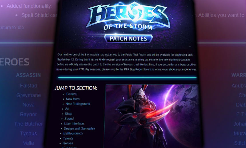 The PTR patch notes are live and they are massive