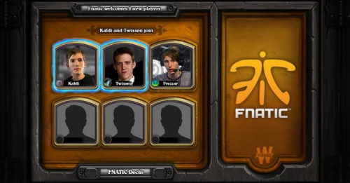 Nordic players Kaldi and Twixsen join Fnatic's growing Hearthstone Team.