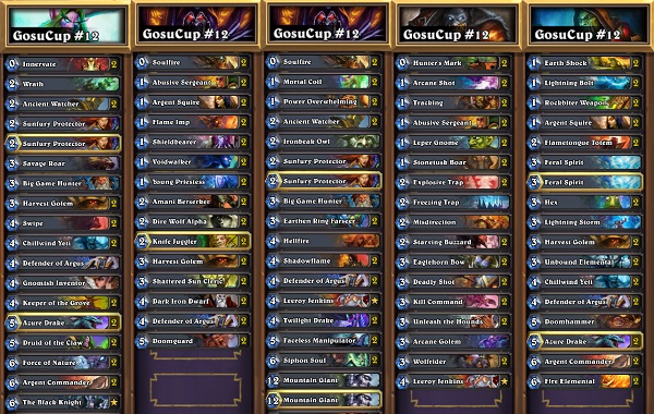GosuCup #12 decks and champion interview: "Shaman has become more and more consistent"