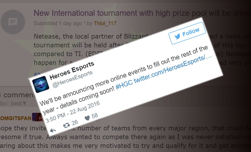 Major international tournament to be announced soon