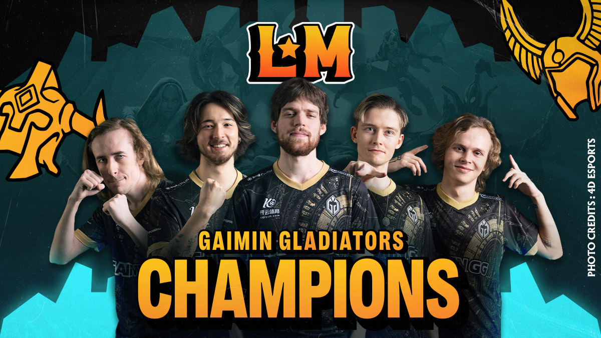 Gaimin Gladiators make an undefeated upper bracket run to claim the Lima Major title