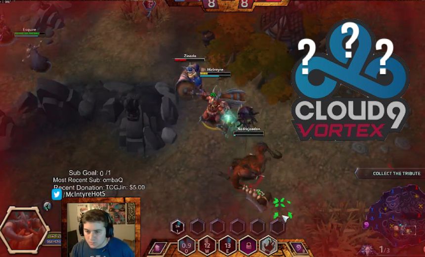 McIntyre playing for Cloud 9 Vortex during unstreamed tournament matches