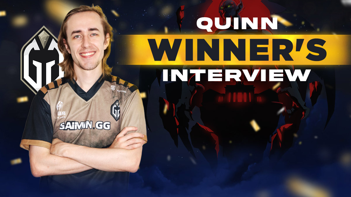 Quinn winner’s interview at Berlin Major: "I don't really feel like the favorite ever"