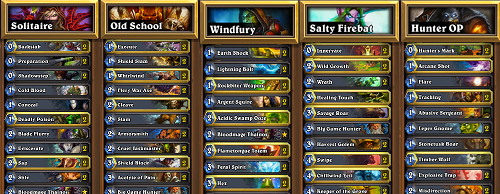 All 80 HearthWars decklists in one place