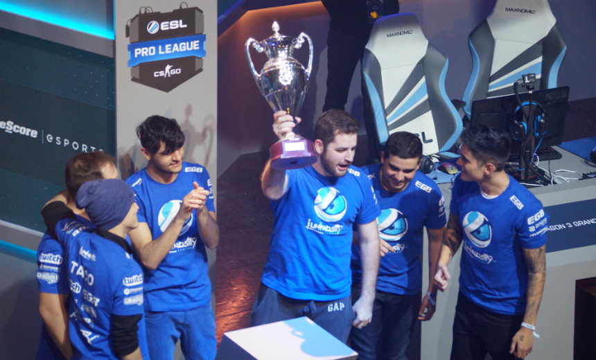 Luminosity Gaming's winning moment at  the ESL Pro League Season 3 LAN Finals