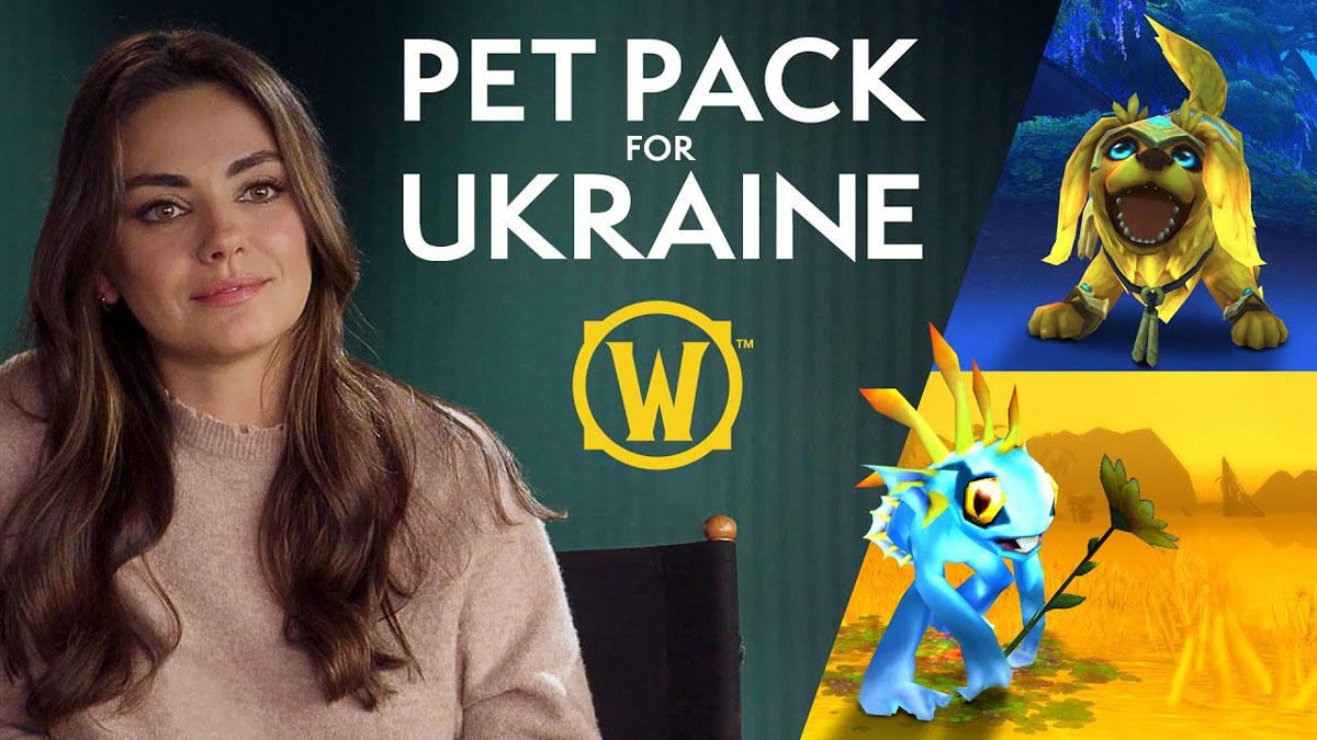 World of Warcraft and Mila Kunis announce charity pets for Ukraine