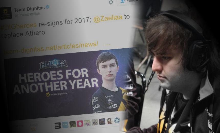 Dignitas re-signs for another year of Heroes. Replaces Atheroangel with Zaelia.
