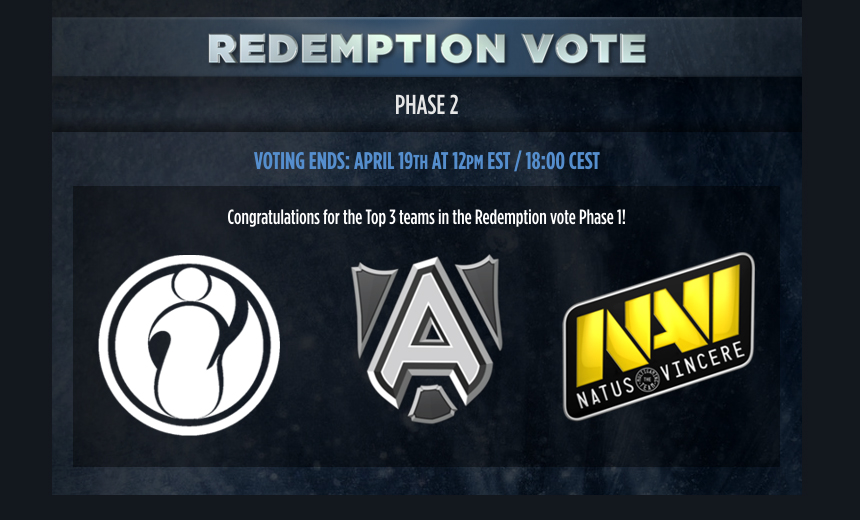 Three teams left in The Summit 3 Redemption Vote