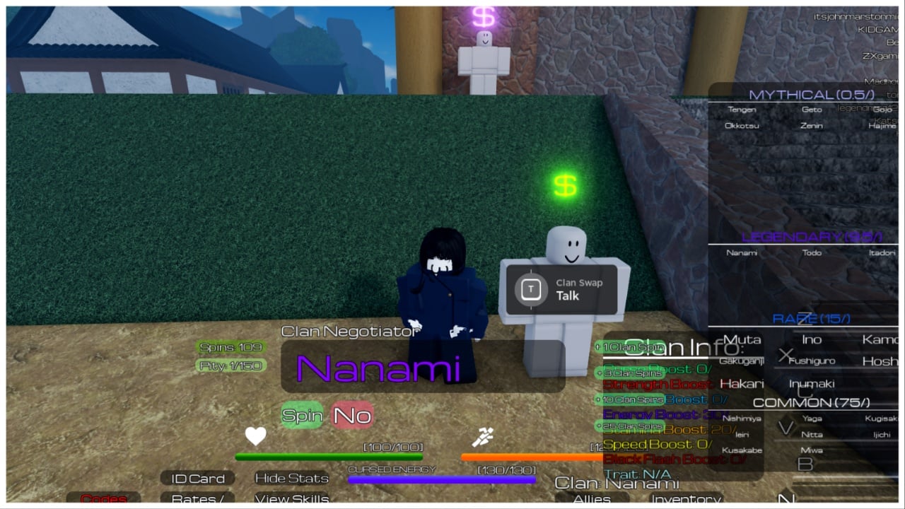 Jujutsu Chronicles Clans - All Clans and Info!