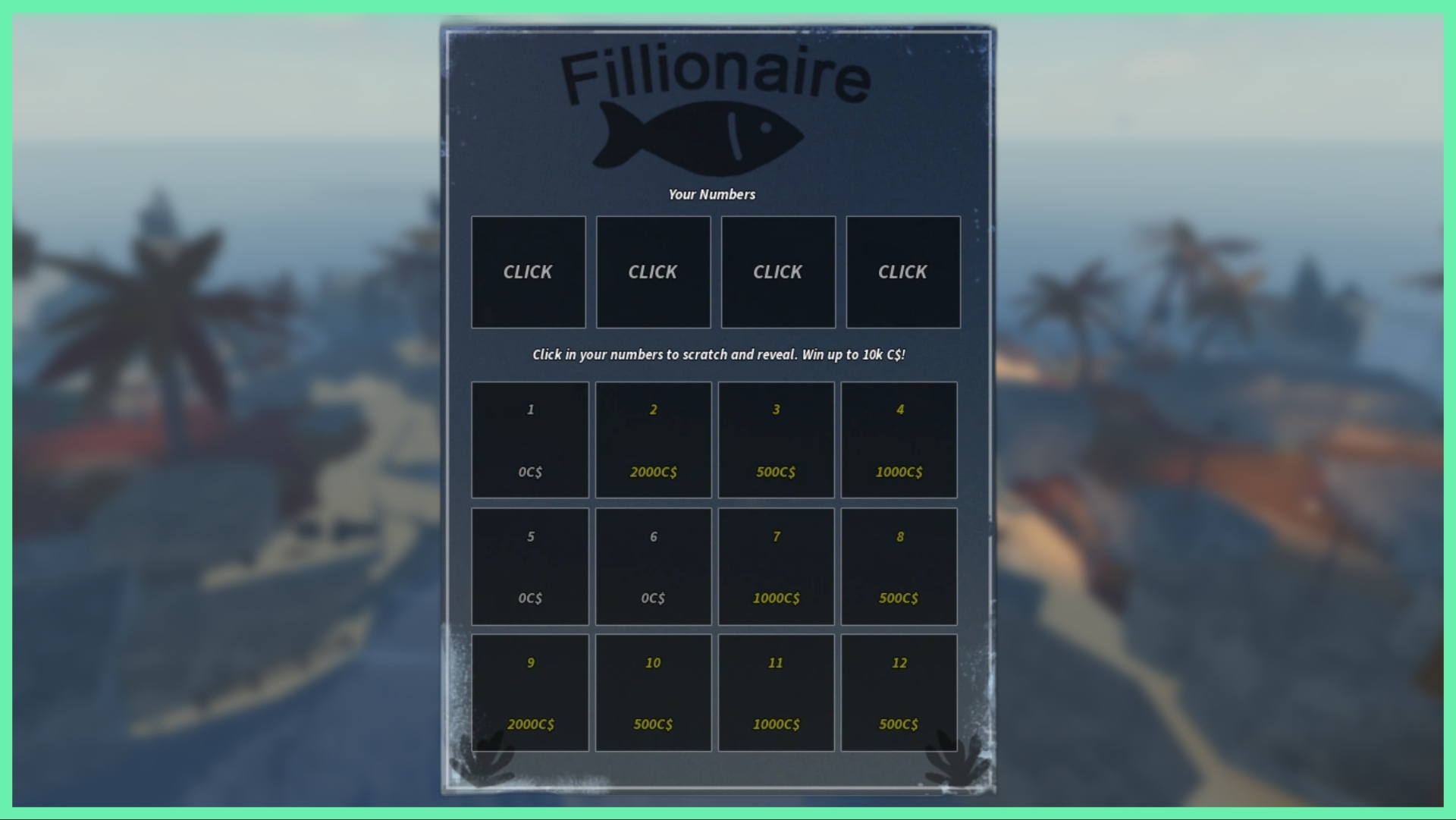 Fisch Fillionaire Ticket Guide