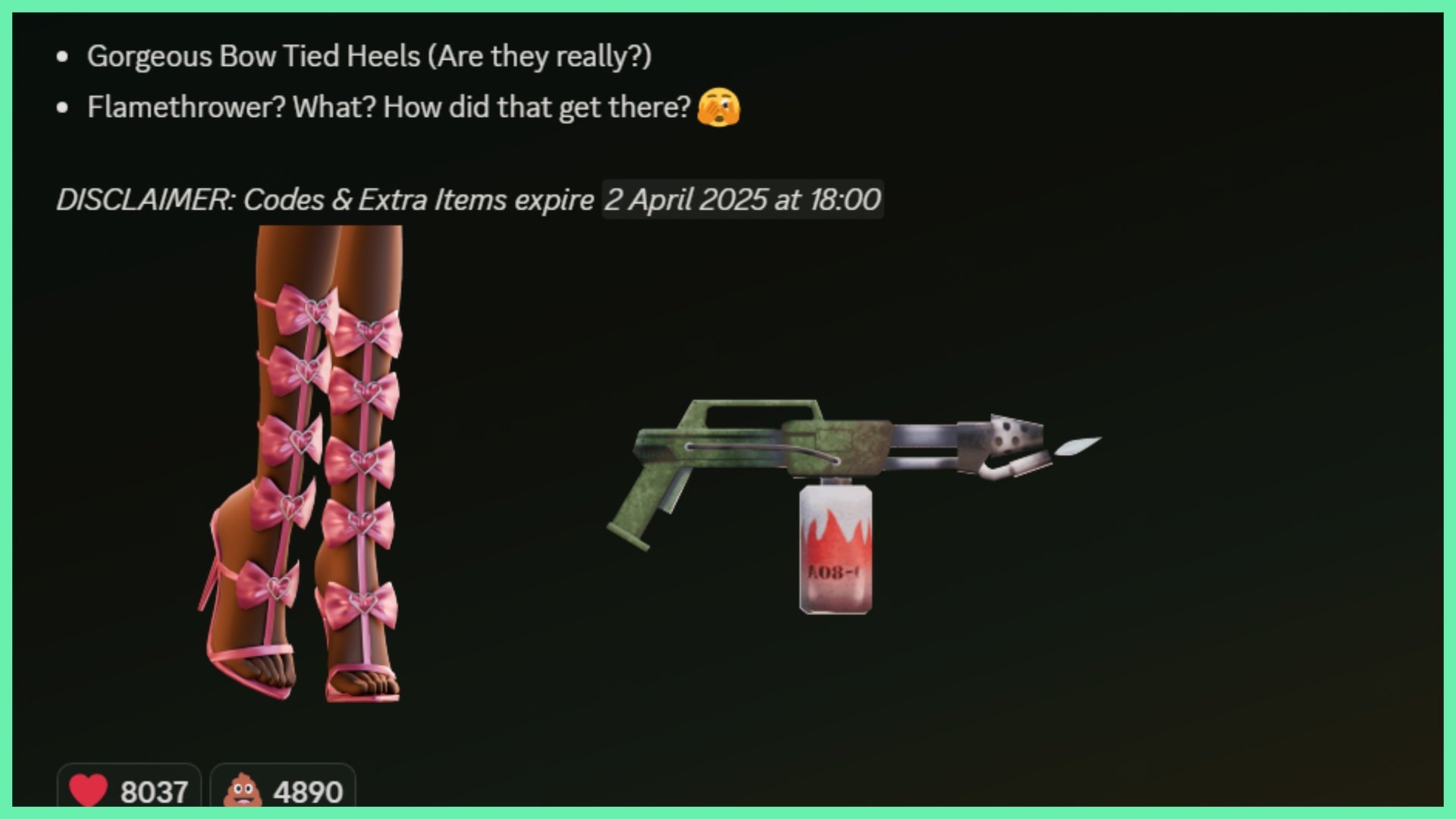 Dress To Impress April Fools Update Codes - Live Countdown and How To Get The Flamethrower!