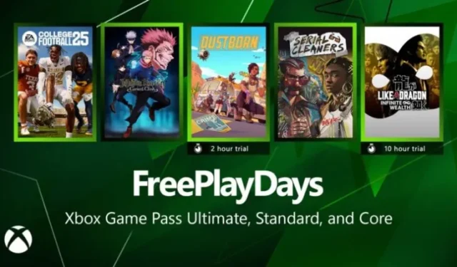 Xbox Free Play Days: Explore Like a Dragon: Infinite Wealth, College Football 25, and More