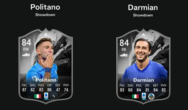EA FC 25 Showdown SBCs: Cheapest Solutions for Matteo Darmian vs Matteo Politano