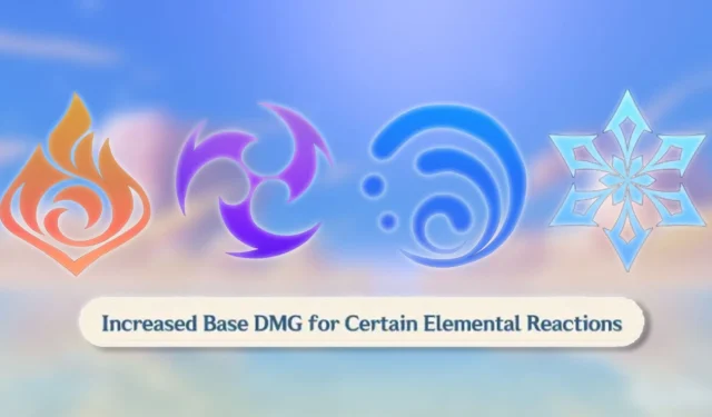 Genshin Impact Boosts Elemental Reaction Damage for Four Key Reactions