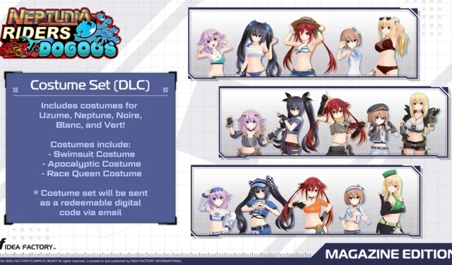 Neptunia Riders and Dogoos Swimsuit DLC Release for PS4 & PS5, Not Available on Switch