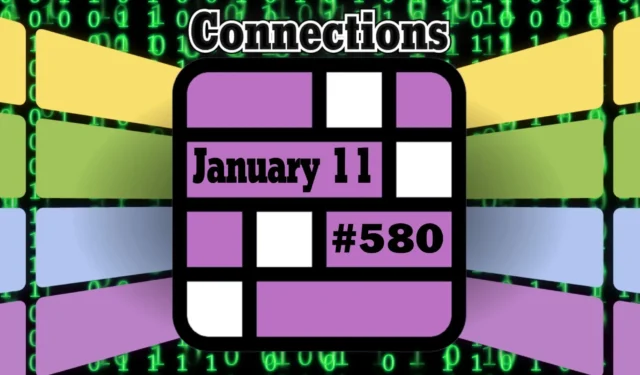January 11, 2025 Connections Puzzle #580 Answers and Hints
