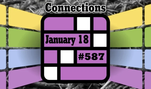 January 18, 2025 Connections Puzzle #587 Hints and Answers