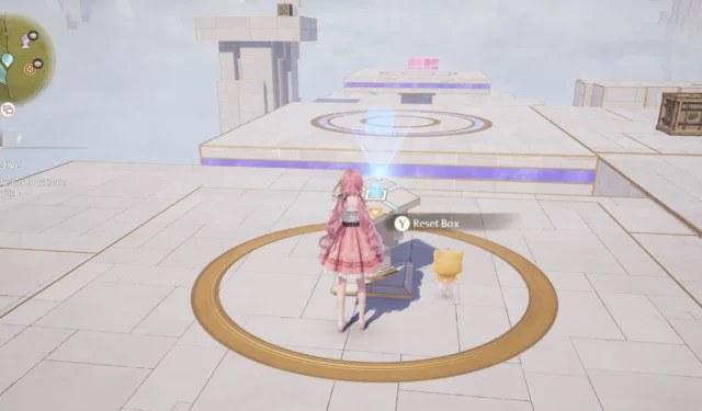 Infinity Nikki Curio Domain Challenge: Activate the Switch at Stonetree Gliding Training Using the Box