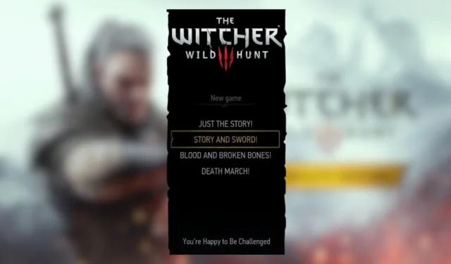 Choosing the Right Difficulty Setting in The Witcher 3