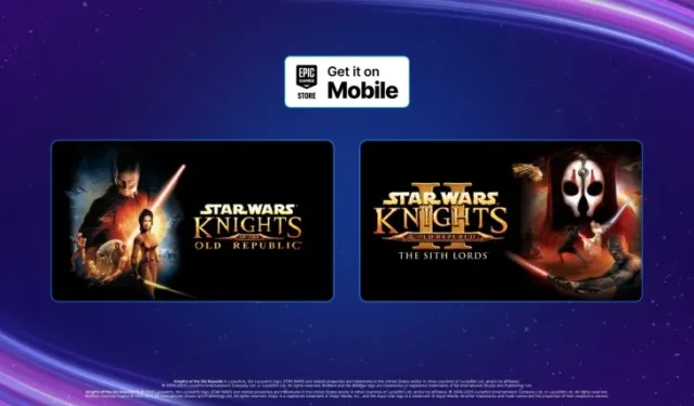 Download Star Wars: Knights of the Old Republic and Sequel for Free on Epic Games Store Mobile App