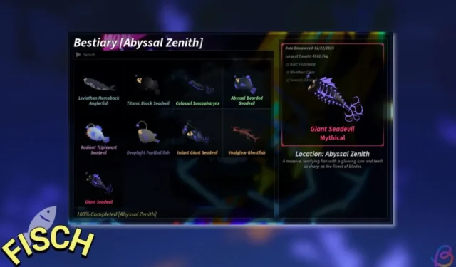 Complete Guide to Abyssal Zenith Bestiary in Fisch