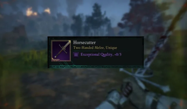 Avowed Guide: Acquiring the Unique Horsecutter Greatsword