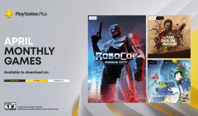 PlayStation Plus April Lineup: RoboCop Rogue City, Texas Chainsaw Massacre, and Digimon Story Cyber Sleuth – Hacker’s Memory Available