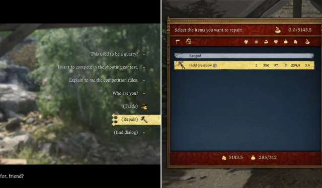 Guide to Repairing Bows and Crossbows in Kingdom Come: Deliverance 2