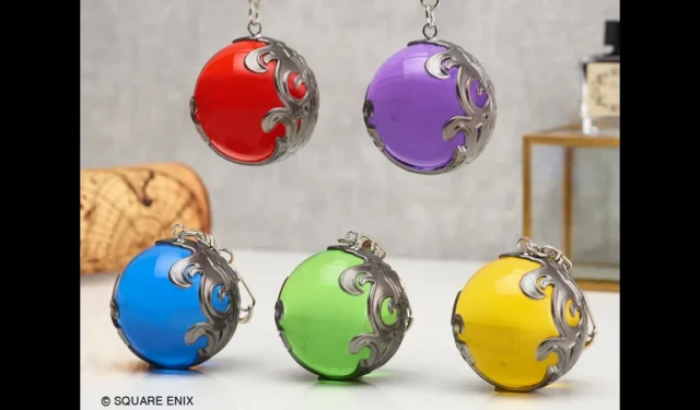 Final Fantasy XIV Materia Keychains Now Available in Japanese Arcades