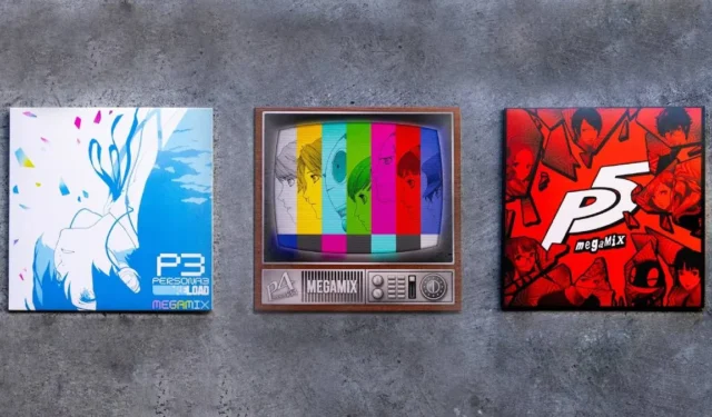 Cover Art for Persona Megamix Vinyl Soundtracks 3, 4, and 5