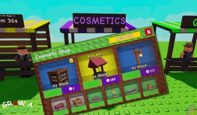 Complete List of Purchaseable Cosmetic Items in Grow a Garden on Roblox