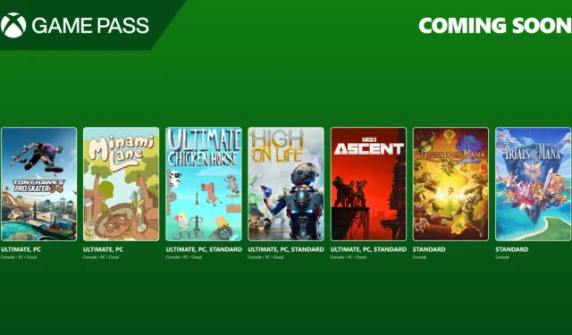 Monthly Game Pass Additions Featuring Tony Hawk’s Pro Skater 3 and 4